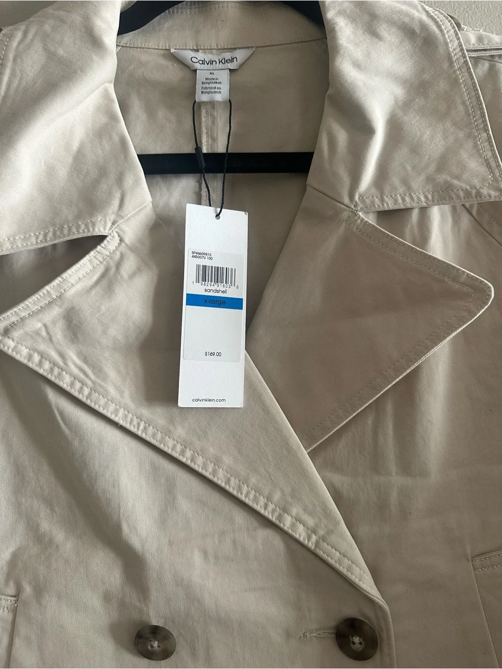 Calvin Klein cropped trench